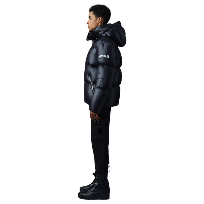 Mackage  KENT-Z Lustrous Light Down Jacket With Hood In Black