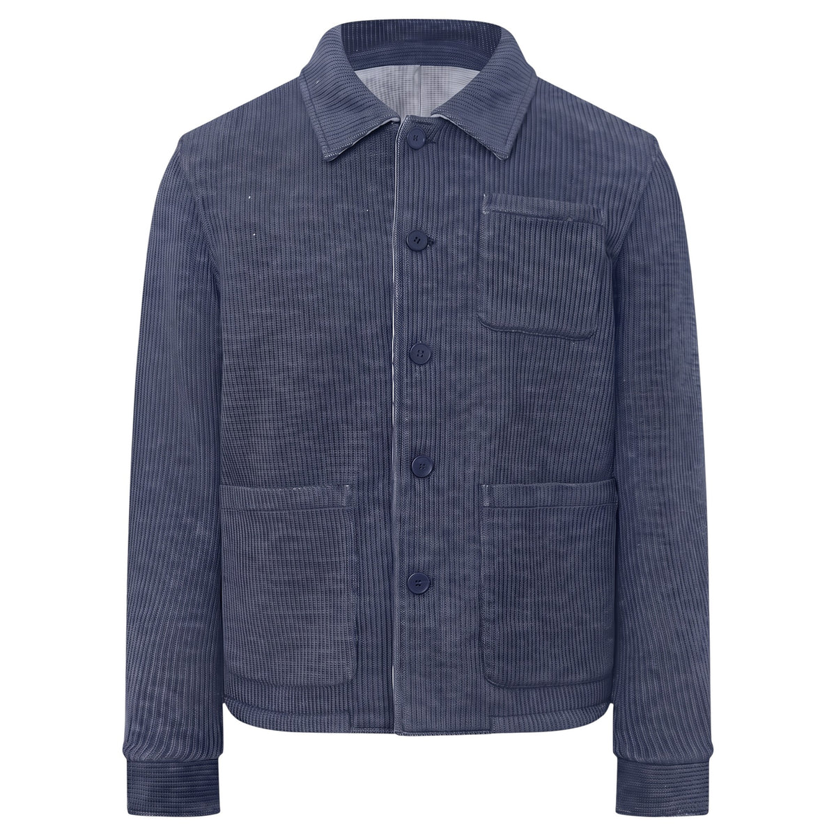 Luchiano Visconti Reversible Jacquard Punto Jacket Grey / Indigo