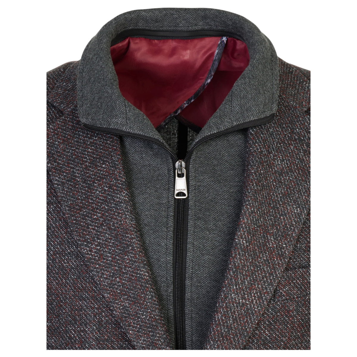 Luchiano Visconti METKVJ55 Double-Faced Melange Pique Sport Coat with Removable Vest