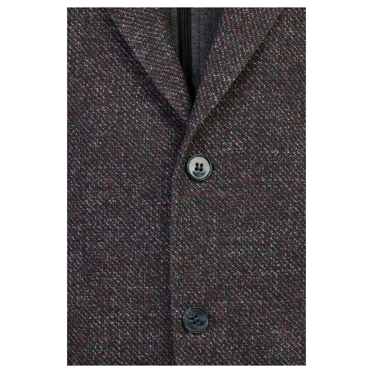 Luchiano Visconti METKVJ55 Double-Faced Melange Pique Sport Coat with Removable Vest