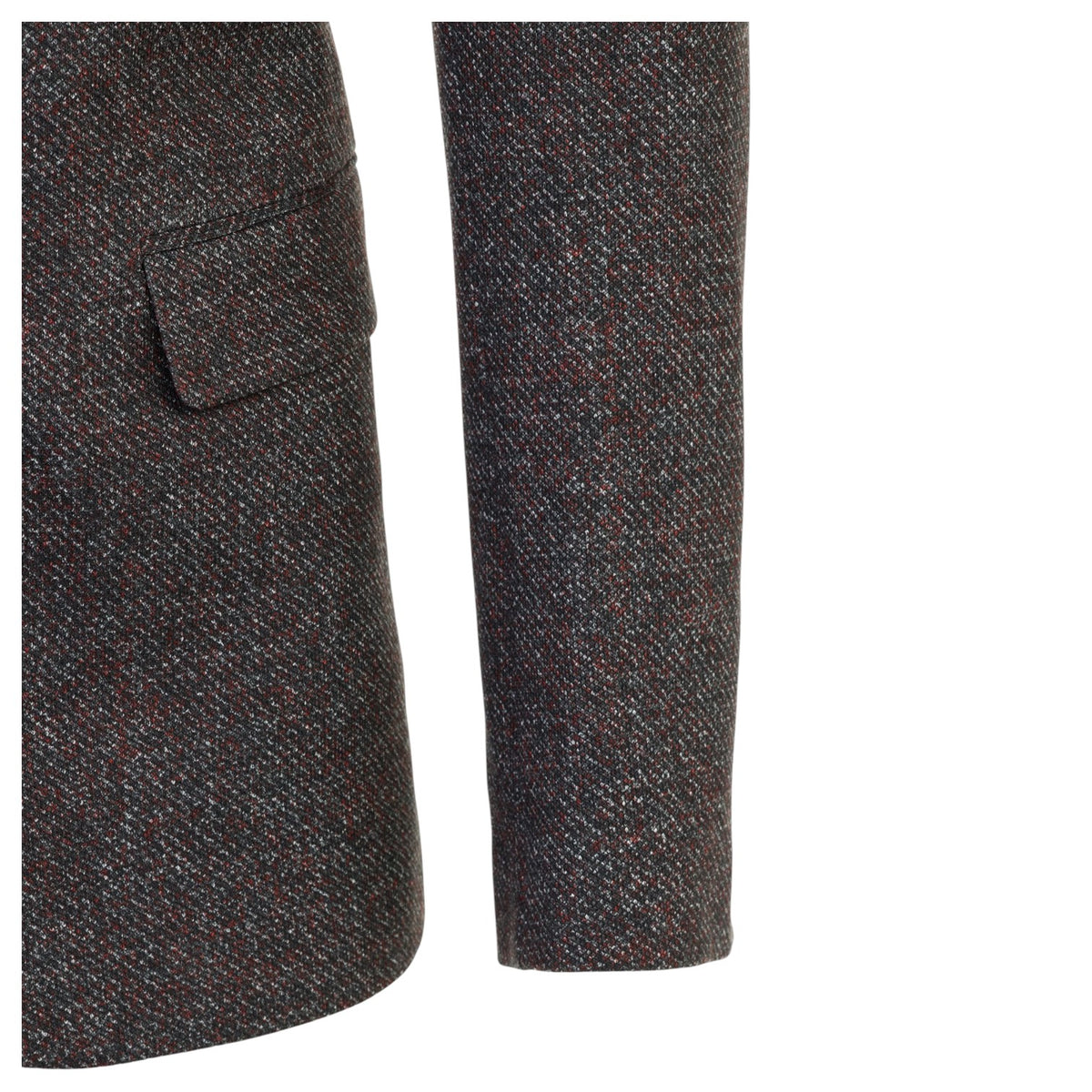 Luchiano Visconti METKVJ55 Double-Faced Melange Pique Sport Coat with Removable Vest