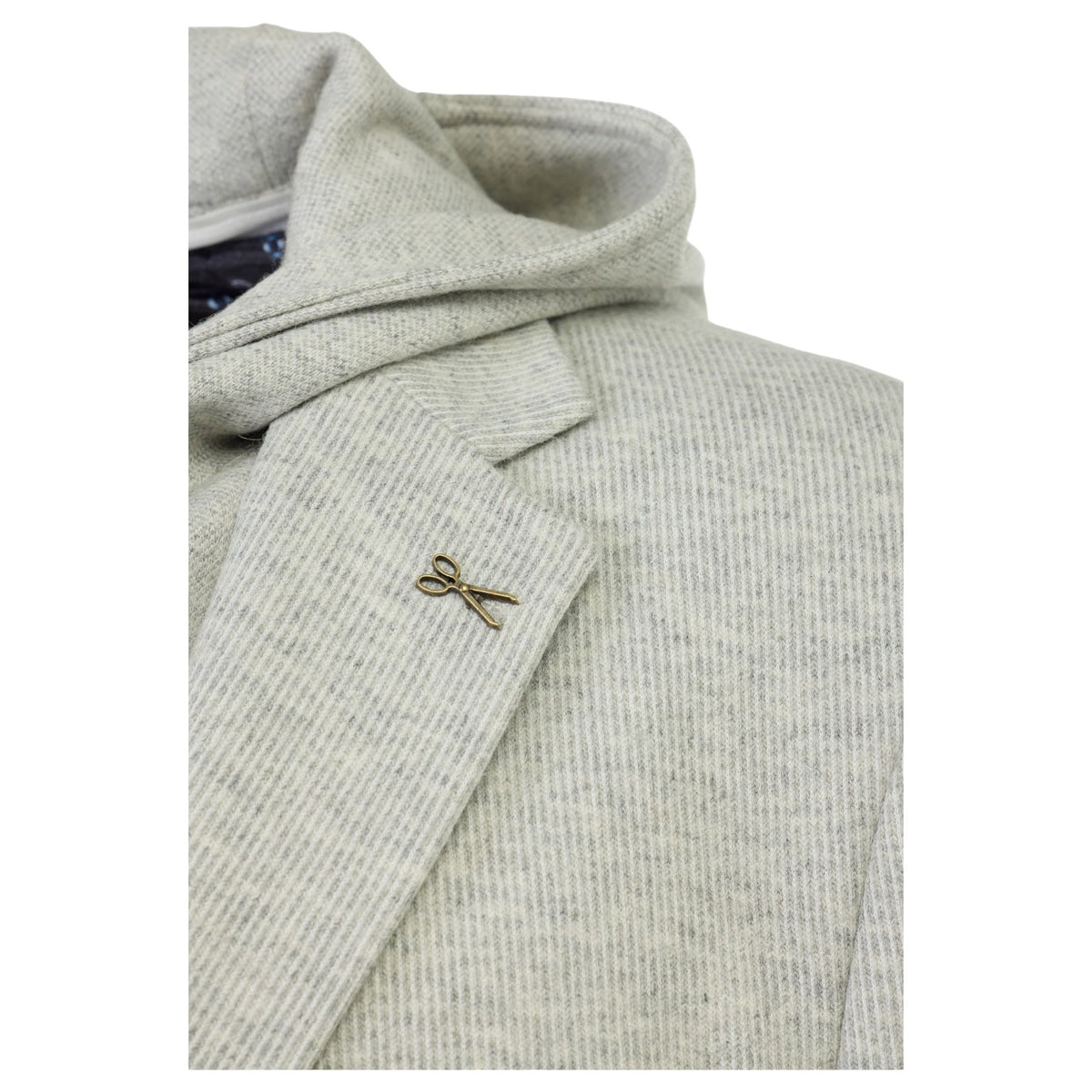 Luchiano Visconti METKHJ55 Merino Wool Sport Coat with Detachable Hood