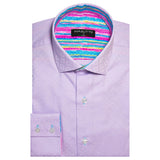 Masutto Button Down Shirt In Purple  Leeds/06