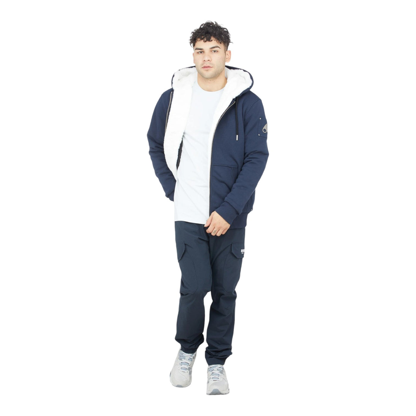 Moose Knuckles Blue Classic Bunny Hoodie M31MS600 349 Navy