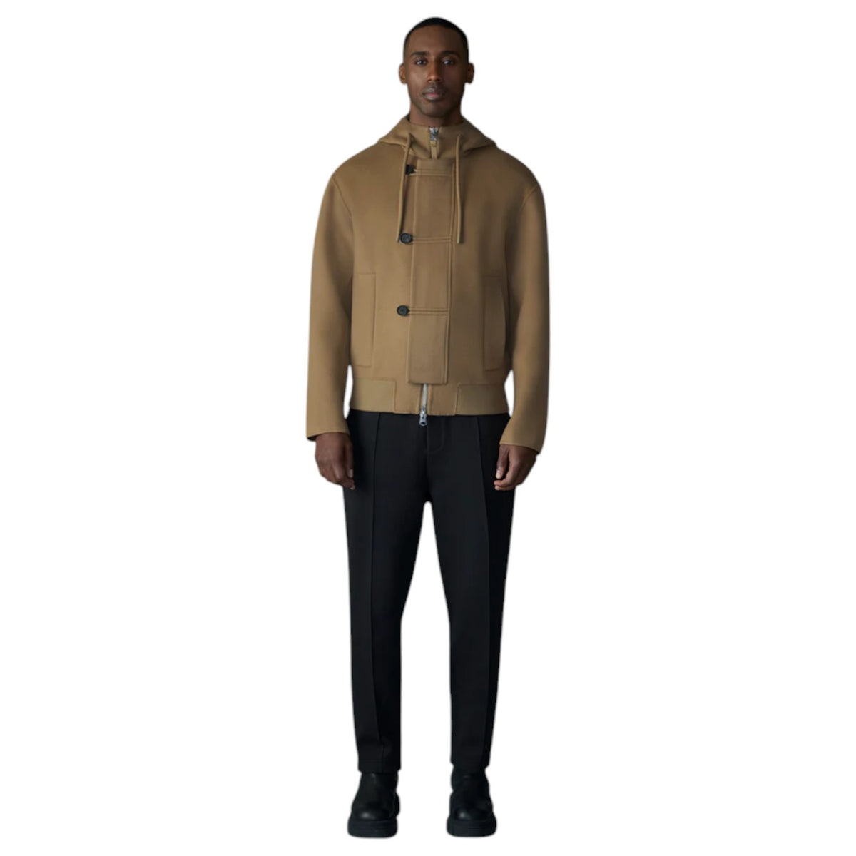 Mackage Malik Double-Face Wool Hooded Jacket
