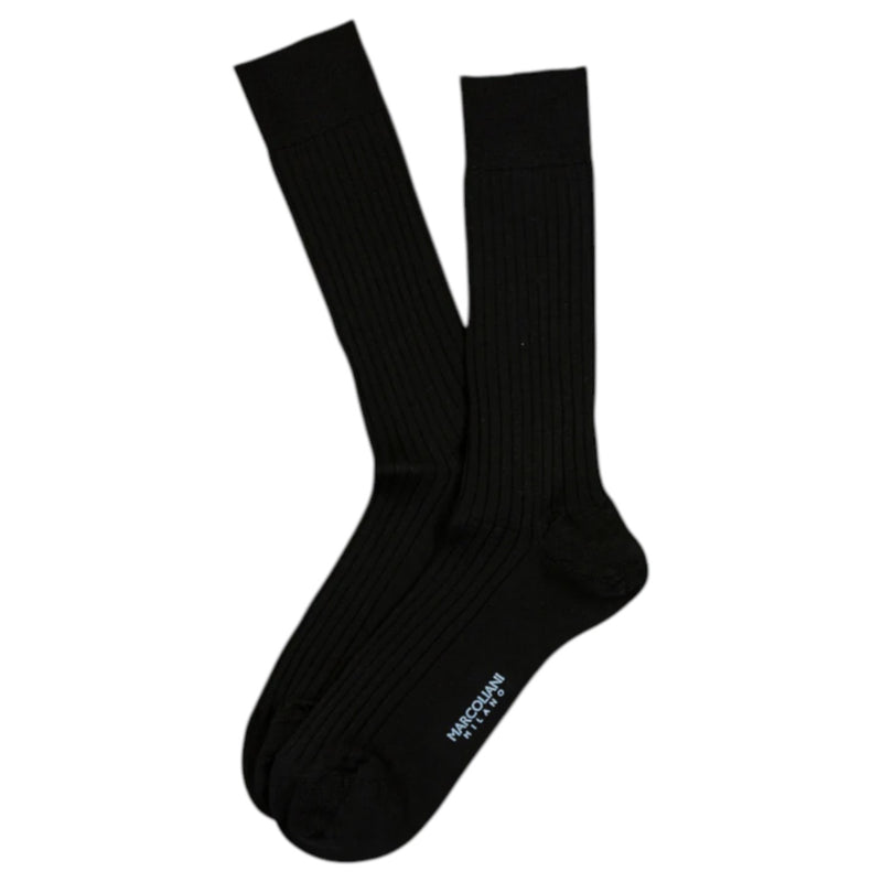 Marcoliani Birdseye Merino Wool Ribbed Socks  MAR2740T
