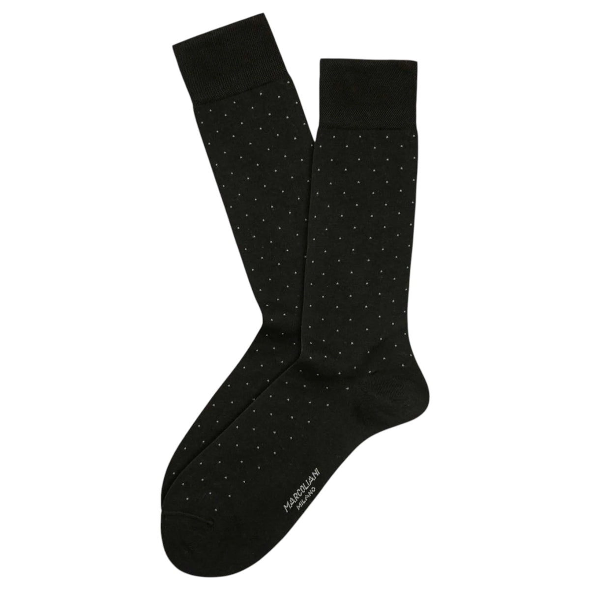 Marcoliani Pin Dot Motif Pima Cotton Mid-Calf Sock - MAR2772T
