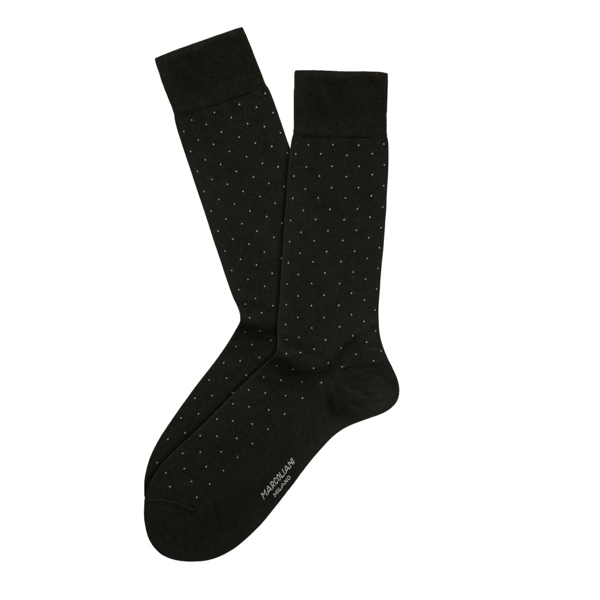 Marcoliani Pin Dot Motif Pima Cotton Mid-Calf Sock - MAR2772T