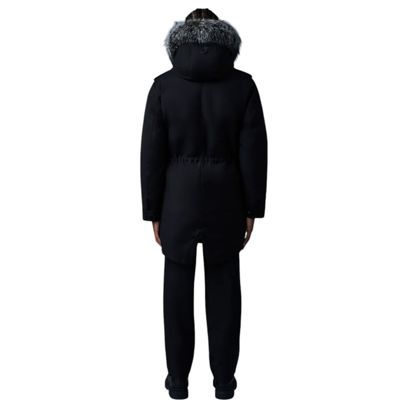 Mackage Moritz Rabbit Fur-Tined Twill Parka With Removable Silver Fox Fur Trim