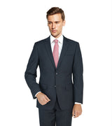Men's Black Mantoni Suit In Wool Stretch Modern Fit MS4000/1
