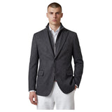 7 Downie Branson Twill Wool Cotton Knit Hybrid Sport Coat with Bib