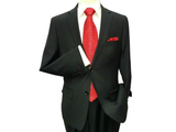 Men's Black Mantoni Suit In 100% Wool Slim Fit M40901/1