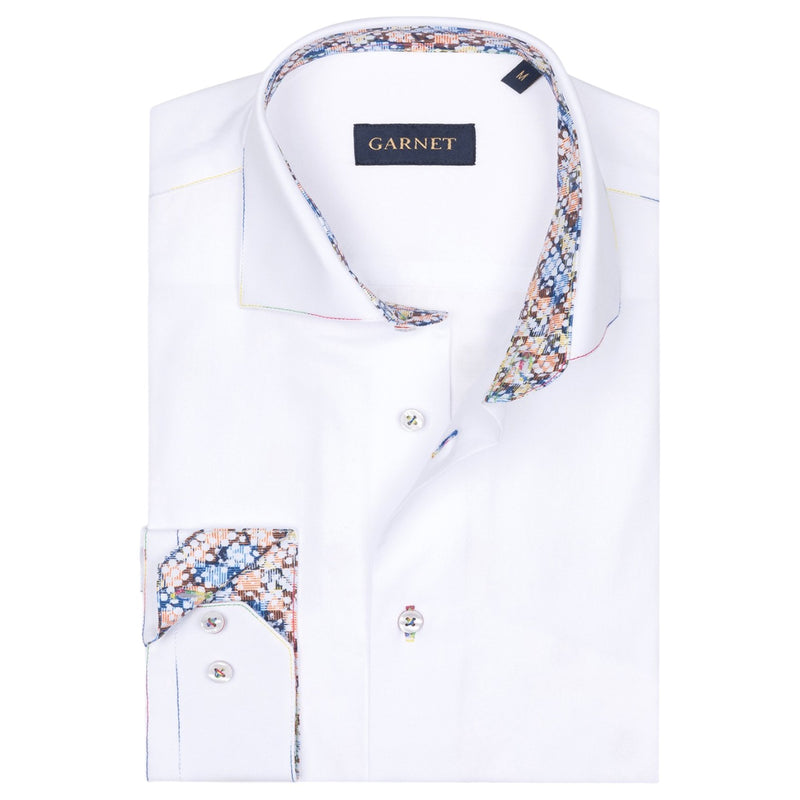 Garnet Men's Sport Shirts L/S   2411011 3/Ivory