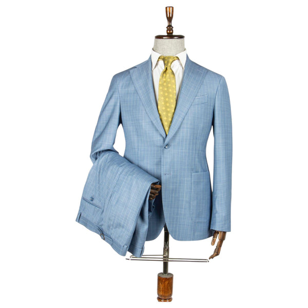 Victor Baron Men's Suits  1004097 A01 Light Blue Stripe