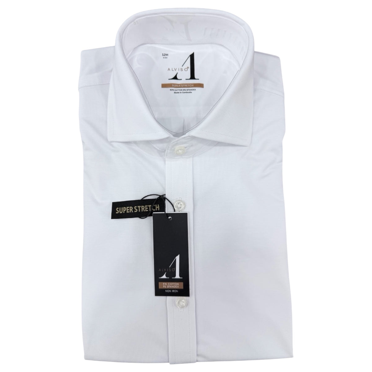 Alviso Boys White Super Stretch Shirt