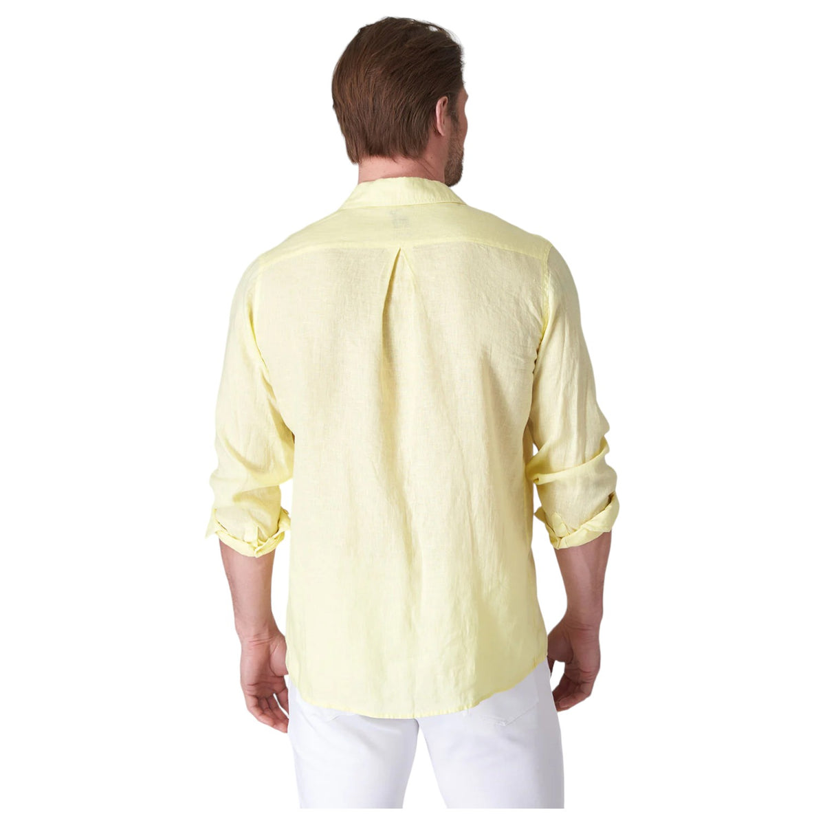 Raffi Linen Shirt In Yellow  QP12800 Lemon