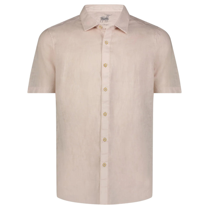 Raffi Bryce Linen Short-Sleeve Shirt  QP22800 Flax