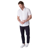 Raffi Bryce Linen Short-Sleeve Shirt  QP22800 White