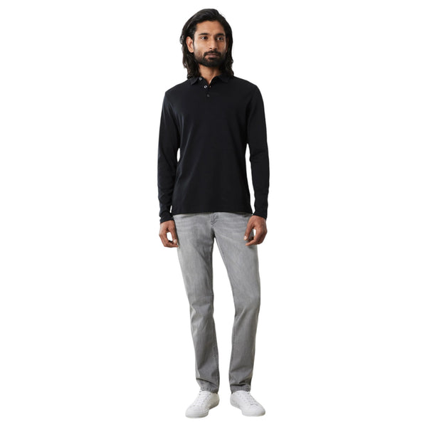 Robert Barakett Long-Sleeve Polo  RB01384 Black