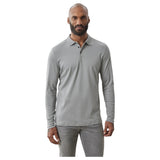 Robert Barakett Long-Sleeve Polo In Griffin Grey  RB01384 Griffin Grey