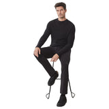 Robert Barakett Watertown Long-Sleeve Crew Neck Sweater In Black  RB41569 Black