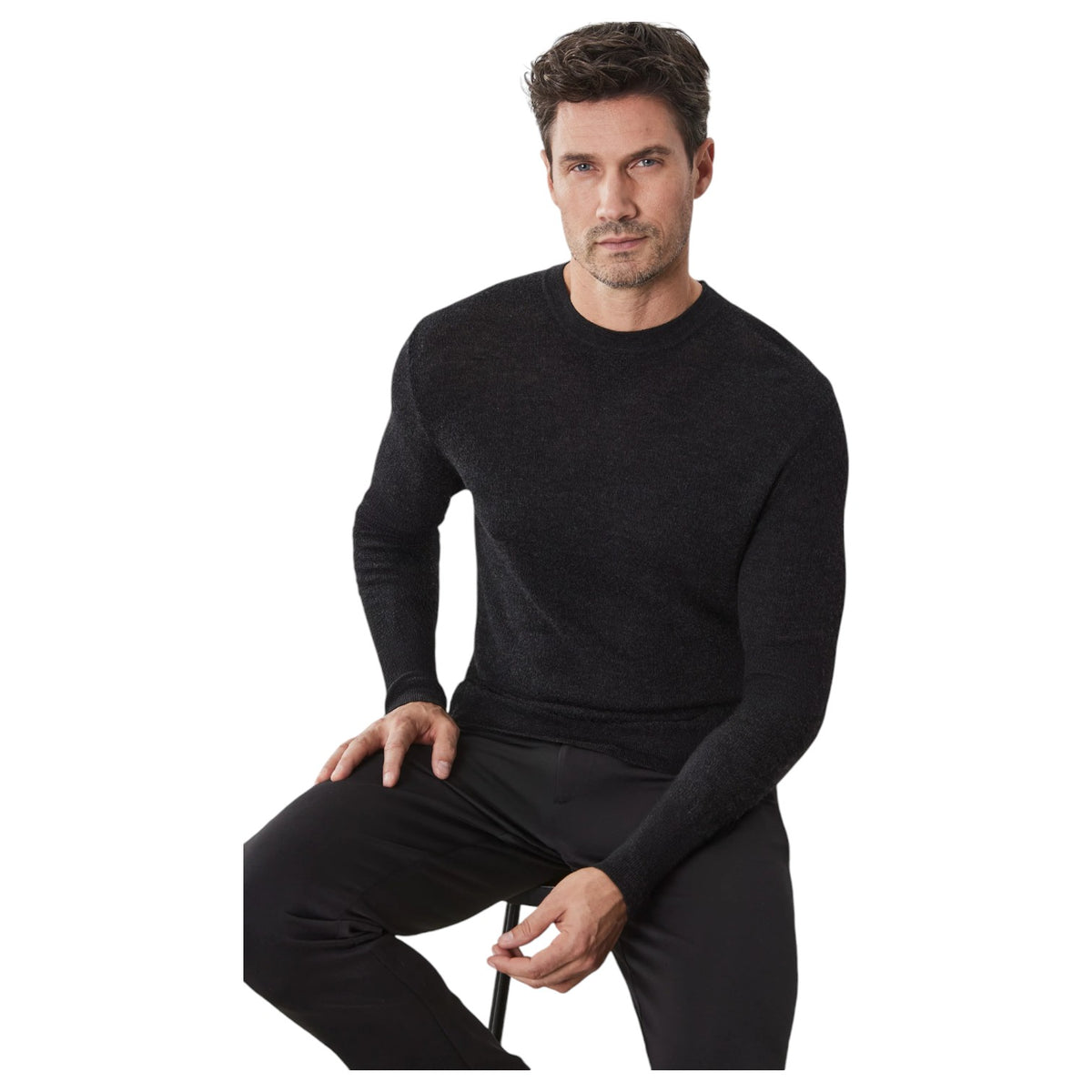 Robert Barakett Watertown Long-Sleeve Crew Neck Sweater  RB41569