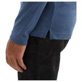 Robert Barakett Geogia High Crew Long Sleeve Tee In Metallic Blue  RB82247 Metallic