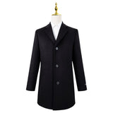 Bresciani Men's Long Coat In Wool And Cashmere  RGB-O-Black