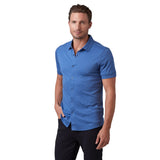 Raffi Linden Button-Down Short Sleeve Shirt  RW22210 POOL