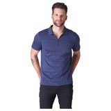 Raffi The Samuel Zip Up Polo Shirt In Midnight  RW22586-Z Midnight