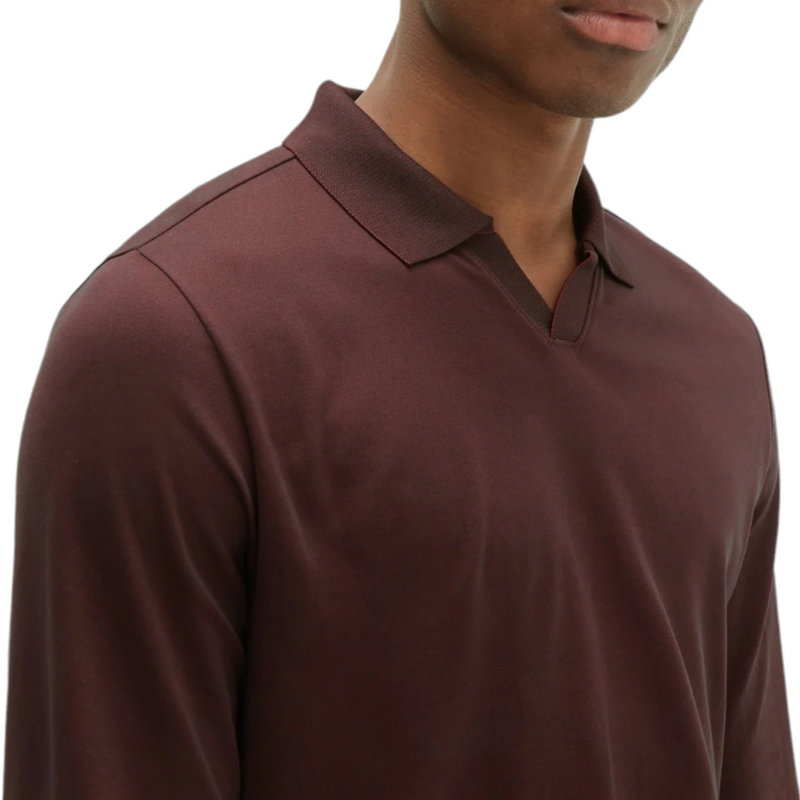 Robert Barakett Adison Open Collar Polo RB22141 PORT