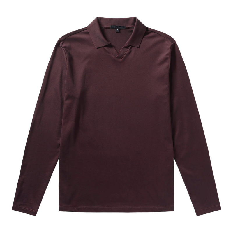 Robert Barakett Adison Open Collar Polo RB22141 PORT J Z Couture