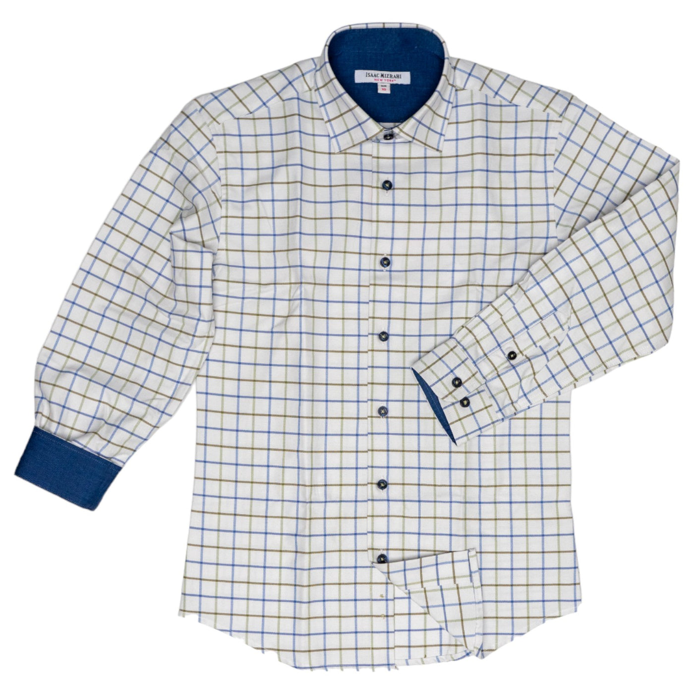 isaac mizrahi dress shirt Isaac Mizrahi Boy's 100% Cotton Long Sleeve Wing Tip Collar Tuxedo Shirt with Bowtie White Button Cuff / 5