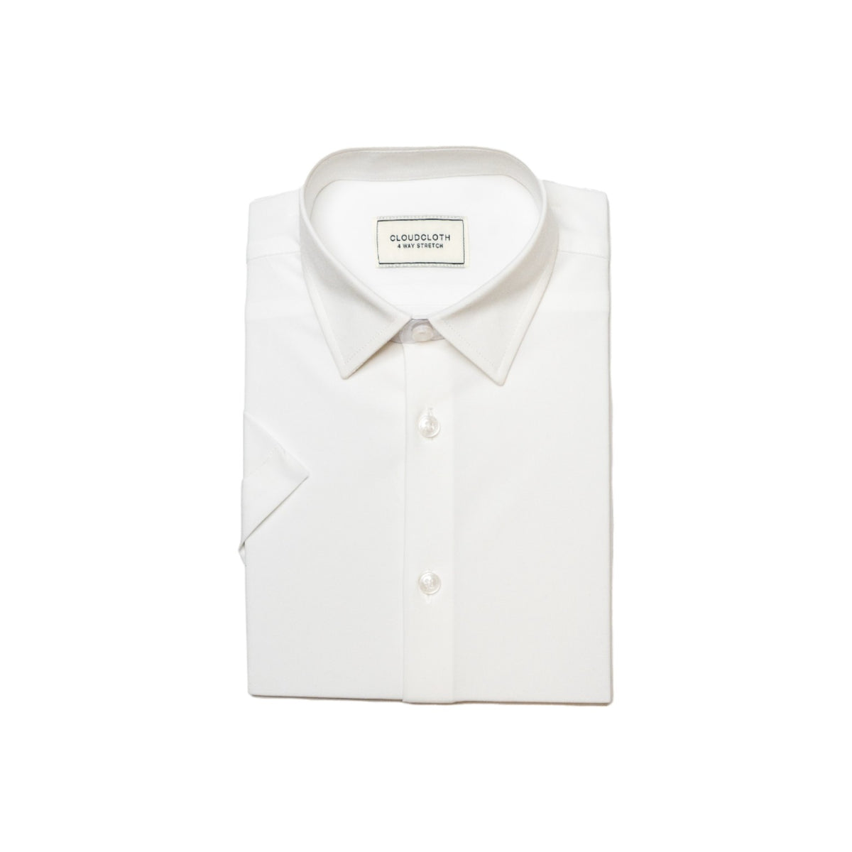 Cloud-Cloth Stretch Boys White Short Sleeve Shirt  SH9801