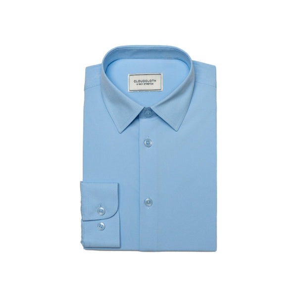 Cloud-Cloth Stretch Boys Light Blue  Dress Shirt  SH9801