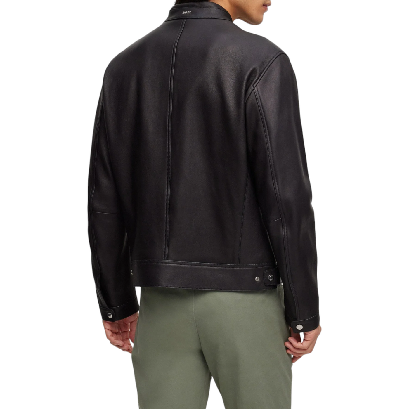 BOSS Regular-Fit Lamb Leather Jacket in with Stand Collar 50493935 BOSS Regular-Fit Lamb Leather Jacket in with Stand Collar 50493935