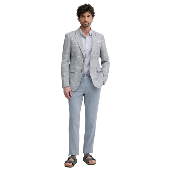 BOSS Casual Trousers In Linen In Pastel L.Blue  50540480