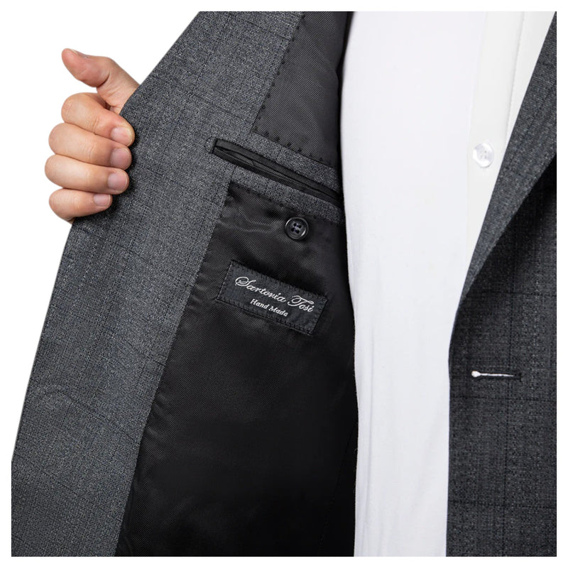Sartoria Tosi Grey Check Suit Modern Fit  ST-505