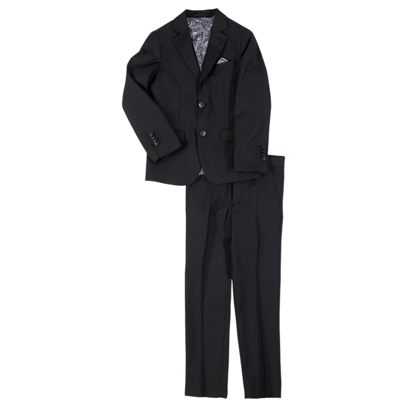 Isaac Mizrahi Boy's 2 Piece Suit In Black  ST2639 Black