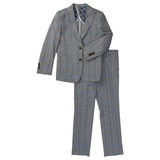 Isaac Mizrahi Boys 2pc Plaid Suit In Gray st2666