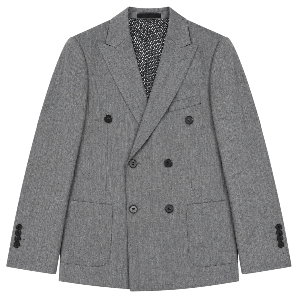 Cloud Cloth Boys' Double-Breasted Suit  Gray  ST-2798