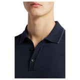 Robert Barakett Long-Sleeve Polo In Navy  RB41550 Navy