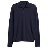 Robert Barakett Long-Sleeve Polo In Navy  RB41550 Navy