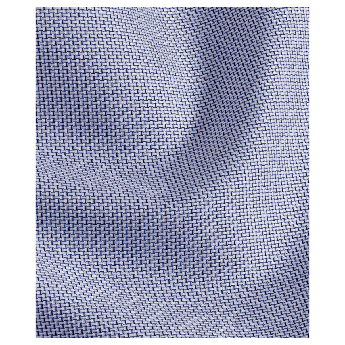 David Donahue Blue & Navy Textured Dobby Men's Dress Shirt  TBSP09026414 Blue & Navy