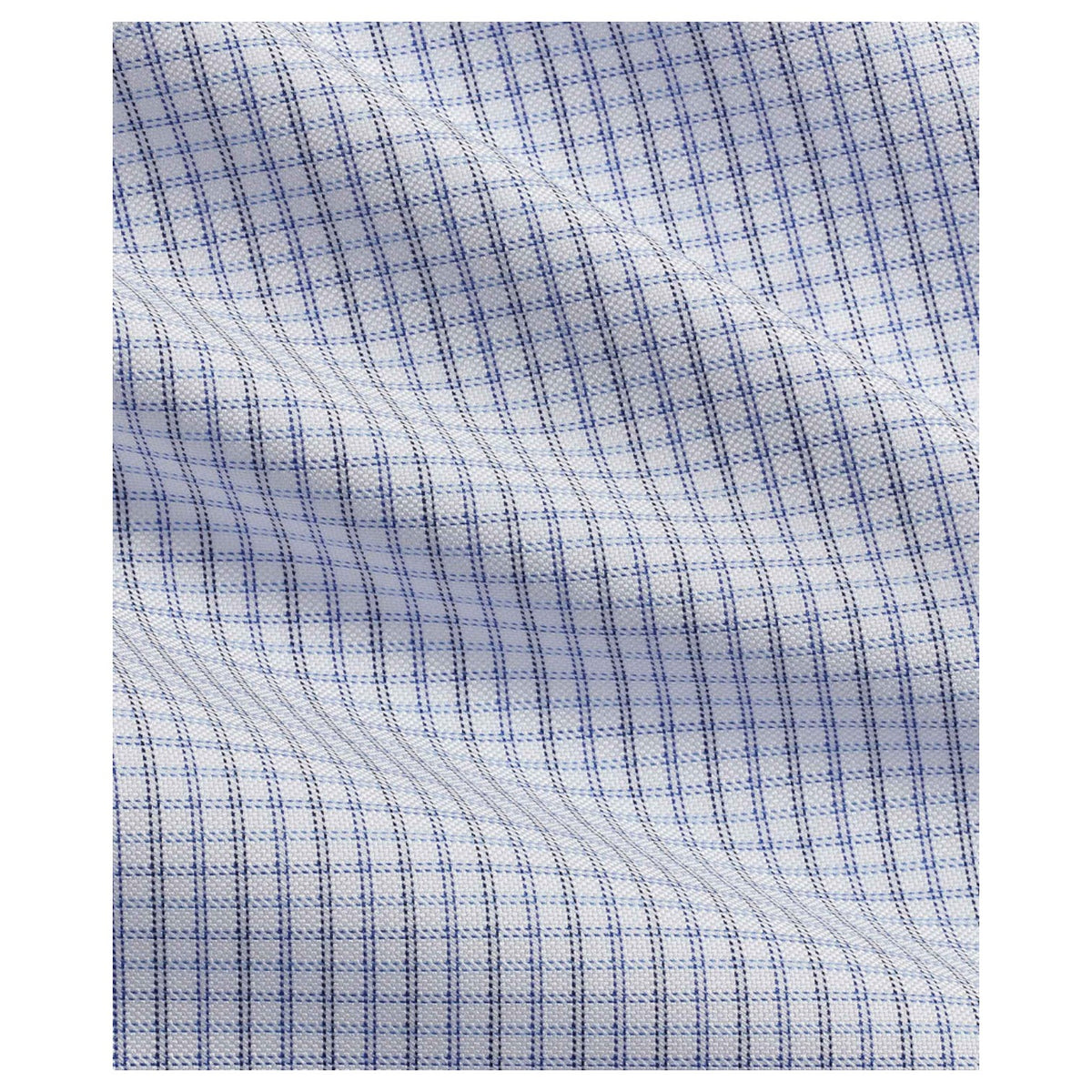 David Donahue Navy & Blue Grid Check Men's Dress Shirt  TBSP09859474 Navy & Blue