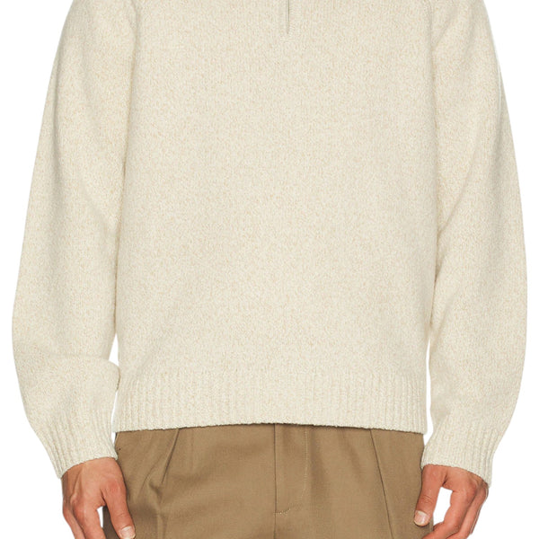 Theory Quarter-Zip Sweater in Wool-Blend Twist  P0981709