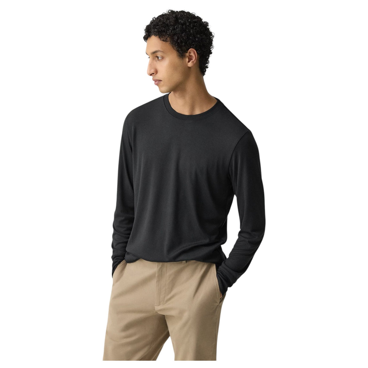 Theory Essential Long-Sleeve Tee in Anemone Modal Jersey