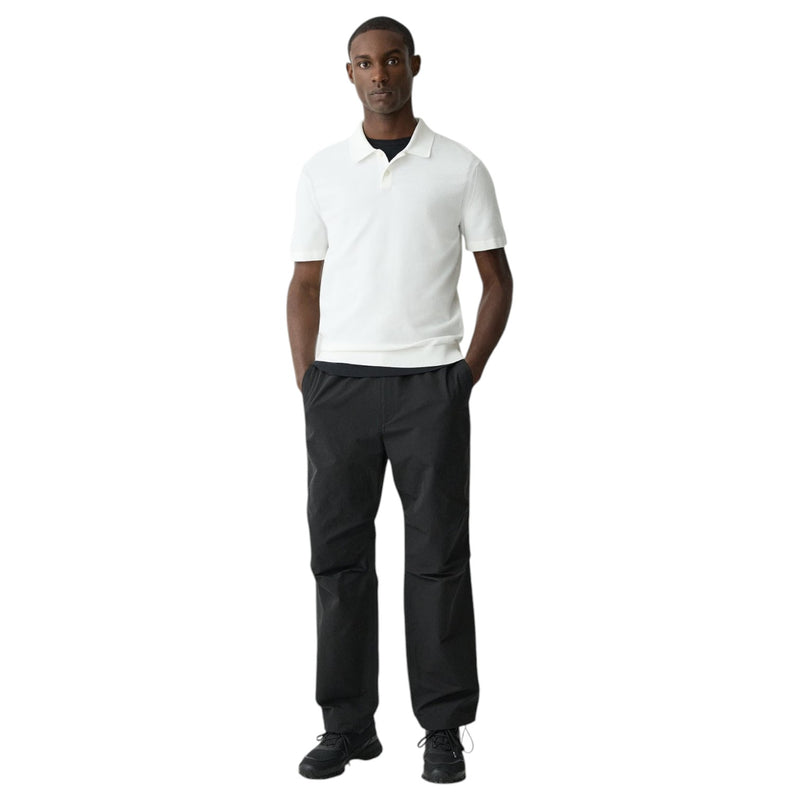 Theory Goris Grid Light Performance Polo In White  P0186707 100 White