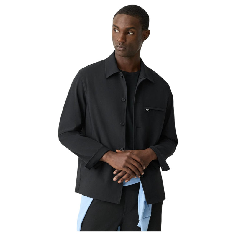 Theory Overshirt in Precision Ponte  P0197516 001 Black