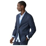 Theory Clinton Blazer in Good Linen In Navy  P0373104